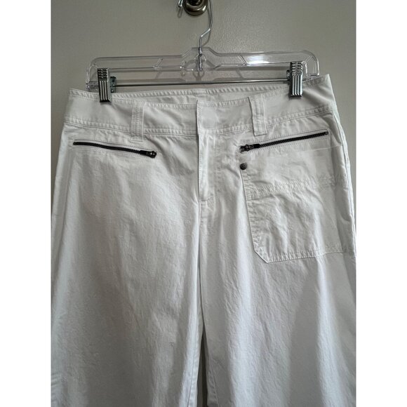 Athleta Pivot Pant Womens 6 White Zippers Convertible Leg Style #739402 Travel - Picture 9 of 12